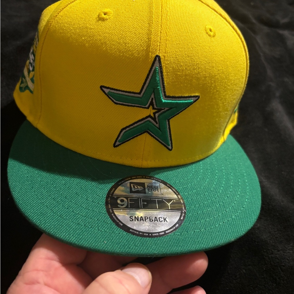 New ERA Houston Astros 45th Anniversary 1955-2010 Snapback Cap . Yellow & Green